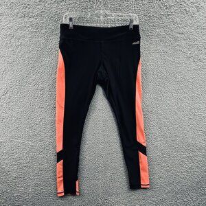 Avia Womens Athletic Pants‎ Medium Black Peach Estilo Stretch Gym Leggings Yoga
